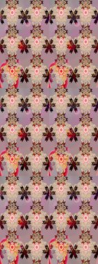 Raster illüstrasyonundaki çiçek desenli çizim. Suluboya stilinde bej renkte çiçekler.