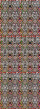 Çiçekli el, pürüzsüz desen çizmiş. Modern gelişim, gri raster arka plan duvar kağıdı çizimi, klasik çizgiler, desenli desenli çiçekler, çiçekli süsler..