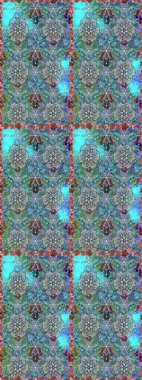 Renkli Bahar Temalı Kusursuz Arkaplan. Çiçeksiz desenli arka plan. Düz Çiçek Elementleri Tasarım Raster illüstrasyonu. Mavi ve gri renkte çiçekler.