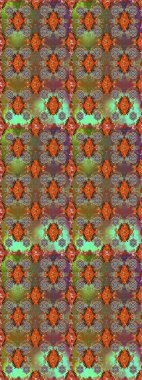 Çiçekli karalama şeklinde Raster çiçek deseni. Nazik, narin çiçek arkaplanı. Kahverengi ve turuncu renkte çiçekler.