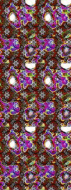 Çiçek desenli çizim. Raster illüstrasyonu. Gri renkli Asya tekstili.