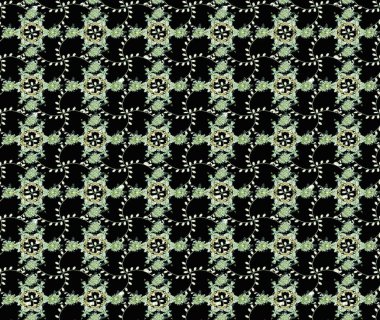 Raster Yumuşak kumaş deseni. Çiçekli siyah eskiz deseni. Klasik taslak çizimi. Raster çiçek izi..