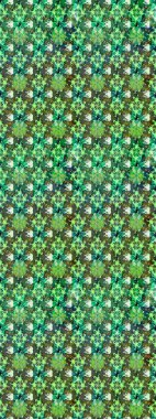 Düz Çiçek Elementleri Tasarımı. Yeşil renkli çiçekler. Raster illüstrasyonundaki çiçek desenli çizim. Renkli Bahar Teması çizim şablonu.