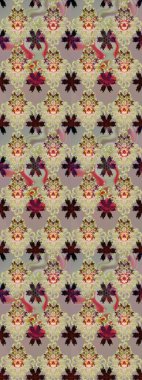 El yapımı çiçek ve bitki koleksiyonu. Raster illüstrasyonu. Raster illüstrasyonu. Şirin karalamalı çiçek desenli çizim. Çizim biçimi bej renklerinde.