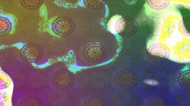 Çizim çiçek deseni duvar kağıdı, web sitesi arka planı, ambalaj kağıdı, davetiye, broşür, afiş veya web sitesi için kullanılabilir. Parlak elementlerin. El çizimi Raster illüstrasyonu.