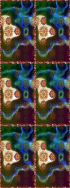 Kusursuz Renksiz Bahar Temalı Kusursuz Arkaplan. Sevimli çiçek raster deseni. Düz Çiçek Elementleri Tasarımı. Kahverengi renkte çiçekler.