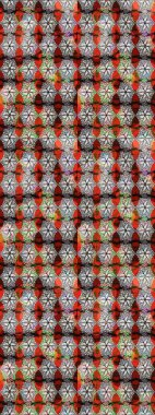 Gri renkli çiçekler. Kumaş desenli papatya çiçekleri ayrıntıları.