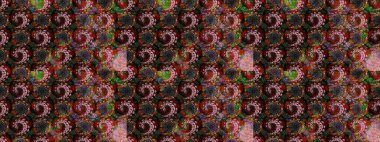 Küçük çiçekteki sevimli çiçek deseni. Robot resim. Raster illüstrasyonu.