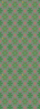 Renkli çizim kalıbı. Yeşil renkli şirin tekstil. Çiçek duvar kâğıdı. Raster illüstrasyonu. Çiçek arka planı.