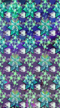 Çiçek desenli raster, mor çizgi grafik desenli soyut raster arkaplan. Modern stil dokusu.