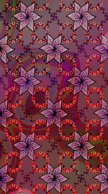 Çiçekler, dallar, bitkiler ve çiçekler. Güzel kumaş deseni. Raster illüstrasyonu. El çizimi.