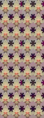 Elle boyanmış suluboya resim çizimleri, çiçekler ve bitkiler. Bej renkte çiçekler.