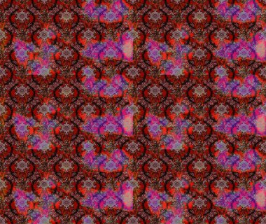 Raster illüstrasyonu. Şirin çiçek elementleri. Kahverengi renkli çiçekler. Çizim.