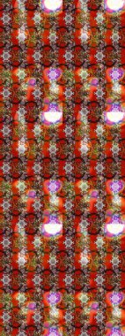 Soyut çiçek çizim kalıbı arka planı. Raster deseni. Raster illüstrasyonu. Kahverengi renklerde. Küçük çiçekte sevimli çiçek deseni var..