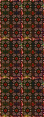 Raster illüstrasyonu. Küçük çiçekteki sevimli çiçek deseni. Kahverengi ve gri renkte çiçekler.