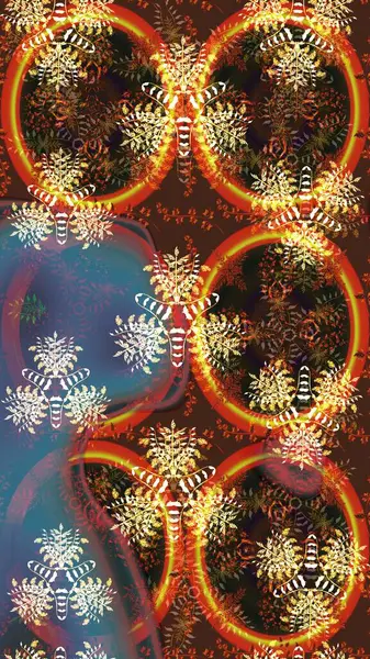 Eskiz geçmişi. Kumaş, tekstil, duvar kağıdı baskısı için. Renkli desenli eskiz deseni, kahverengi çiçekler ve dekoratif elementlerle. Eski usul. Raster illüstrasyonu.