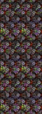 Dekorasyon ve tasarım için güzel bir desen. Eski model. Suluboya çizim kalıbı. Raster illüstrasyonu. Moda baskısı. Çiçeğin suluboya çizimlerinin zarif deseni.