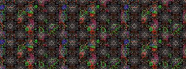 Raster illüstrasyonu. Çiçekli yumuşak bir eskiz şekli. Yumuşak, bahar çiçekleri siyah renklerde. Raster çiçekleri klasik tarzda resmedilir..