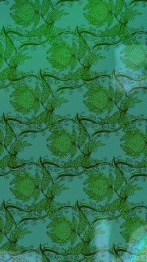 Vadinin yeşil renkli çiçekleri. Raster çiçek desenleri çiziyor..