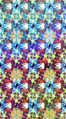 Güzel suluboya çiçekler, parlak boya çiçek desenli eskiz arka planı. Raster..