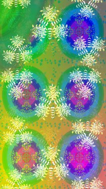 Yeşil renkte manzaralı çiçek deseni. Üst manzara, yumuşak stil. Sevgililer günü ve tebrik kartı konsepti için şık bir davetiye. Çiçek kompozisyonu, el boyası, hassas şablon..