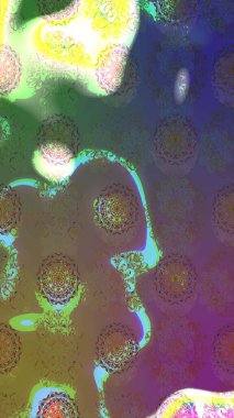 Çizim çiçek deseni duvar kağıdı, web sitesi arka planı, ambalaj kağıdı, davetiye, broşür, afiş veya web sitesi için kullanılabilir. Parlak elementlerin. El çizimi Raster illüstrasyonu.