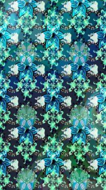 Renkli Bahar Teması eskiz kalıbı. Raster illüstrasyonu. Çiçek deseni. Chichi 'nin kumaş kalıbını çiz. Düz Çiçek Elementleri Tasarımı.