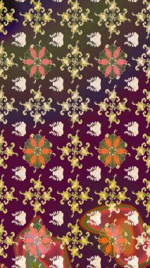 Tekstil, tebrik kartı, boyama kitabı, telefon kılıfı baskısı için kullanılabilir. Kızılderili desenli desenli desenli şal deseni. Etnik Mandala süsü. Raster Henna dövme stili.