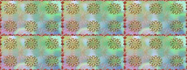 Küçük çiçekteki sevimli çiçek deseni. Tarafsız ve mavi renkte çiçekler.