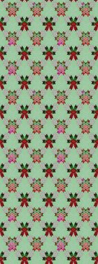 Şirin çiçekli kusursuz desen ve nötr ve gri renklerde yapraklar, suluboya çiçekli desen, duvar kağıdı, kart veya kumaş için fayanslı. Raster illüstrasyonu.