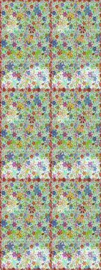 Flowers on neutral and green colors. Flat Flower Elements Design. Cute flower raster pattern. Seamless Colour Spring Theme seamless pattern Background.