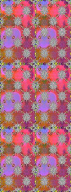 Küçük çiçekteki sevimli çiçek deseni. Pembe renkli çiçekler. Raster illüstrasyonu.