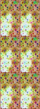 Zentangle soyut çiçekleri. Güzel kumaş deseni. Renkli Bahar Temalı Kusursuz Arkaplan. Raster illüstrasyonu. Düz Çiçek Elementleri Tasarımı. Çiçek tozu..