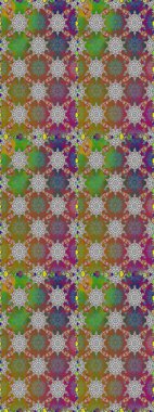 Yapraklı çiçekler ve kahverengi renkli papatya çiçekleri. Kusursuz bir arka plan modeli. Raster - stok.