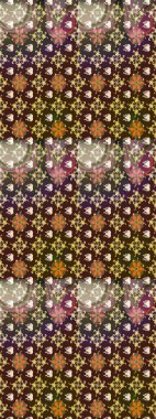 Raster illustration. Floral pattern. Flourish ornamental spring garden texture. Flower sketch background.