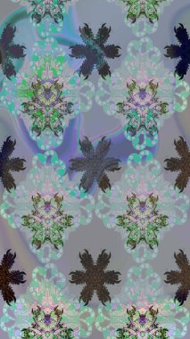 Güzel kumaş deseni. Küçük çiçekteki sevimli çiçek deseni. Raster illüstrasyonu. Güzel karalamalı çiçek deseni çiz..