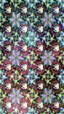 Tropik çiçekler. Tarafsız renklerde çiçekler. Gömlek çizimi Arkaplan Deseni.