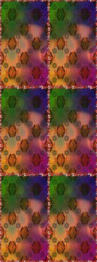 Raster dikişsiz çiçek deseni. Vadinin çiçekleri kahverengi ve yeşil renklerde.