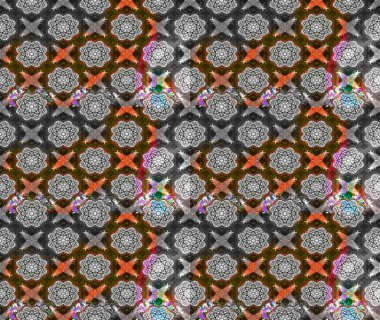 Çiçeksel gri çizim deseni. Raster çiçek izi. Klasik taslak çizimi.