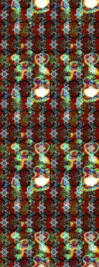 Raster illüstrasyonundaki çiçek desenli çizim. Kahverengi renkte çiçekler.