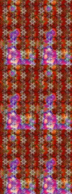 Gömlek, arka plan modelini çiz. Tropik çiçekler. Kahverengi renkte çiçekler.