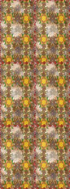 Raster illustration. Floral pattern. Flourish ornamental spring garden texture. Flower sketch background.