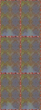 Yaz çiçekleri teması. Kahverengi ve gri renkler. Klasik çiçekler. El çizimi, soyut ve süslü elementler. Suluboya resim taklit Raster illüstrasyonu.