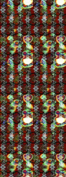 Raster illüstrasyonundaki çiçek desenli çizim. Kahverengi renkte çiçekler.