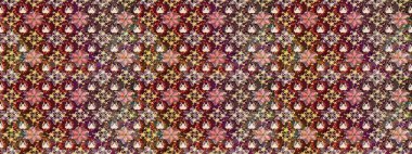 Kahverengi renkli çiçekler. Raster illüstrasyonu. Çiçek desenli eskiz, vuruşlar, sıçramalar, yaz çiçekleri..