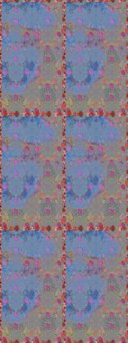 Çiçeklerle suluboya desenli çiçek deseni. Raster illüstrasyonu. Gri ve mavi renkli güzel tekstil.