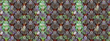 Klasik çiçek desenli. Paketleme, tekstil, duvar kâğıdı için çiçek eskizi. Yumuşak fayans. Raster 'ın taze dokusu. Yumuşak pamuk tasarımı.