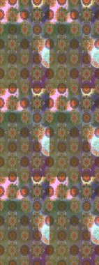 Güzel karalamalı çiçek desenli çizim. Küçük çiçekteki sevimli çiçek deseni. Güzel kumaş deseni. Raster illüstrasyonu.