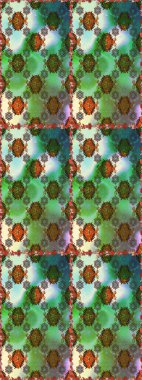 Küçük çiçekteki sevimli çiçek deseni. Yeşil renkte çiçekler.