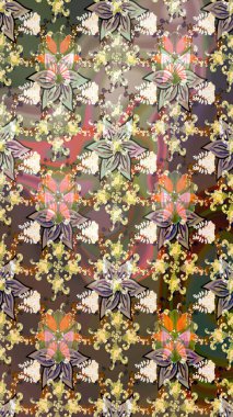 Güzel kumaş deseni. Raster illüstrasyonu. Bahar çiçekli güzel bir çiçek deseni..